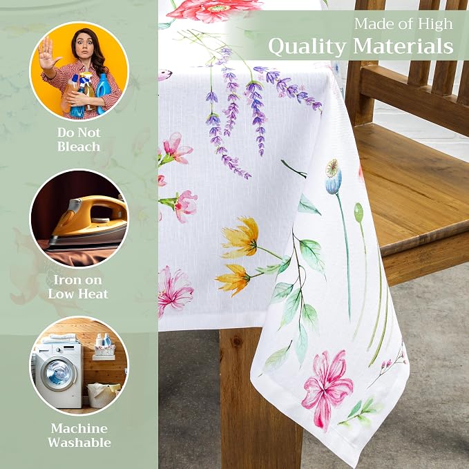 Maison d' Hermine Table Cloth Square Table 100% Cotton 54 x 54 Inches - Image 3