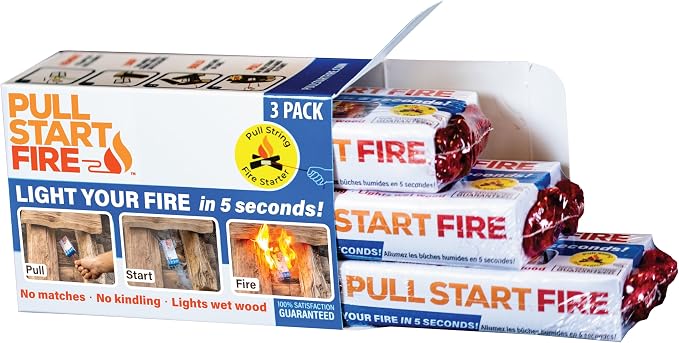 Pull Start Fire Pull String Firestarter | No Matches Required, Fire Starts in by PullStartFire