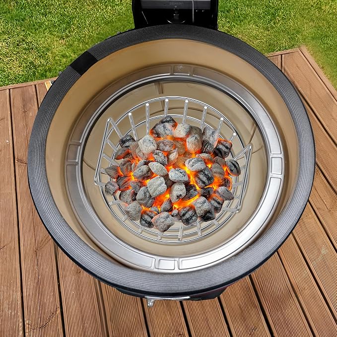 onlyfire Charcoal Ash Basket Fits Small Big Green Egg, Stainless Steel Charcoal - Image 6
