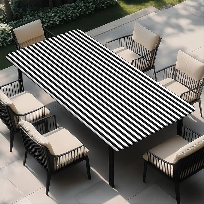 Rectangle Table Cloth Cover Waterproof Elastic Fitted Polyester Fitted by Unknown