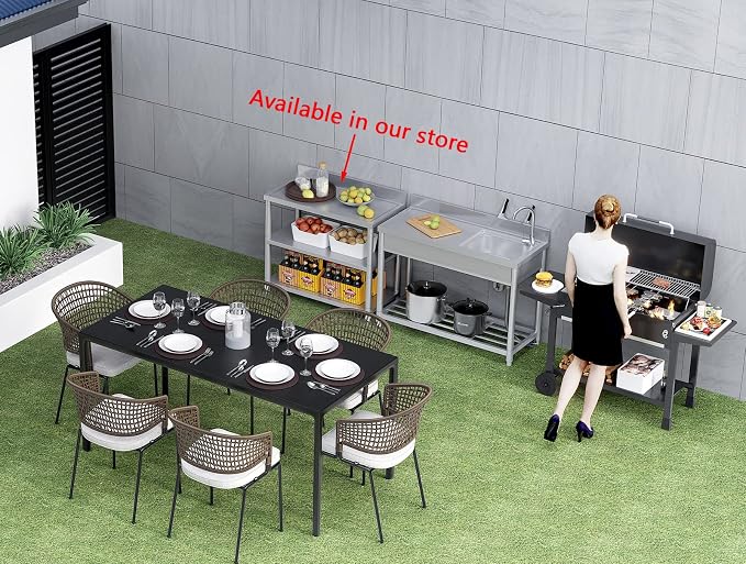 Free Standing Stainless-Steel Single Bowl Commercial Restaurant Kitchen Sink - Image 4