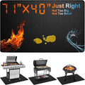 Under Grill Mat for Outdoor Grill – 71 x 40 Inch Fireproof Deck Protector by Epinovo