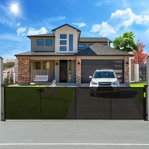 160" Retractable Baby Gates Extra Wide Dog Gate, Long Child Safety Gate by Pravoluxmax