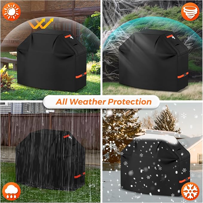 Grill Cover 600D Heavy Duty, Universal Fit Waterproof BBQ Grill Protector - Image 8