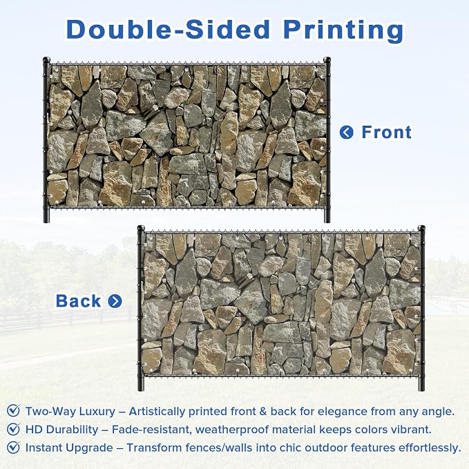 UPGRADE 3'x17'Customized PVC Privacy Fence Screen - Image 5
