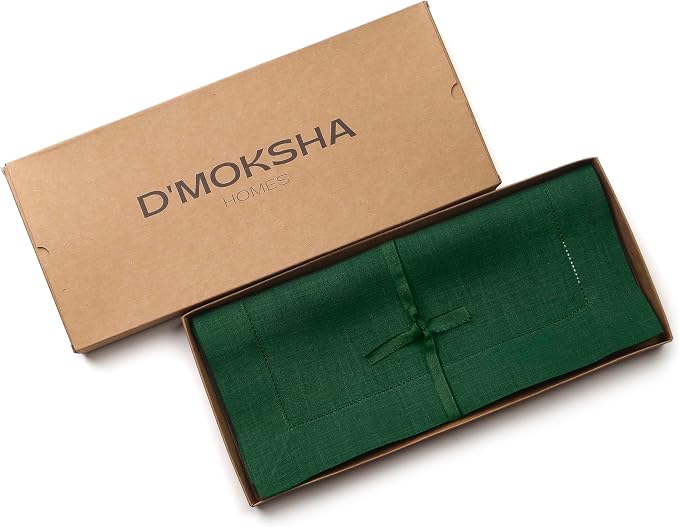D'Moksha Homes Linen Forest Green Table Runner 36 Inches - Image 6
