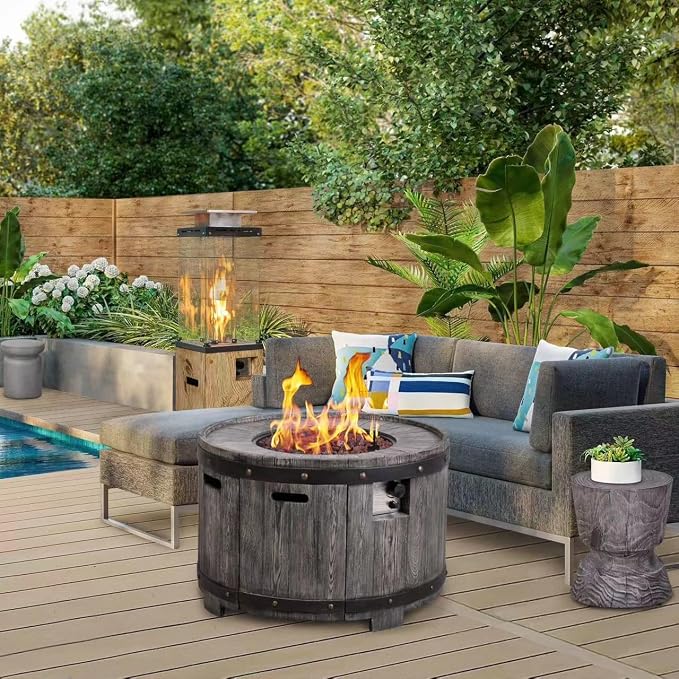 Afterglow Outdoor 36" Round TerraFdab Propane Fire Pit Table - Image 2