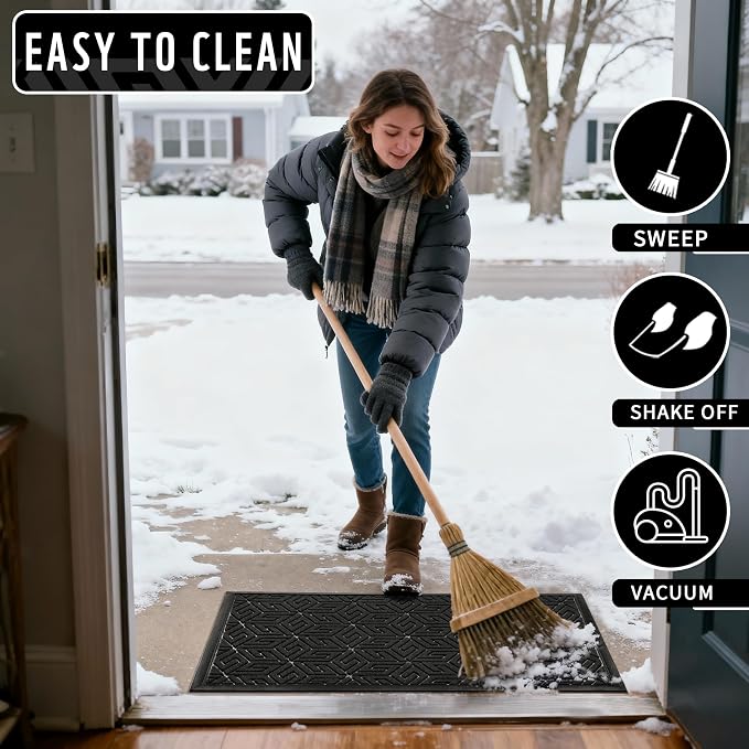 Yimobra Extra Large Door Mat 60x36, All-Weather Waterproof Outdoor Mats - Image 4