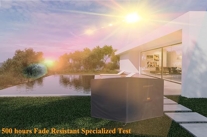 Fire Pit Cover 600D Heavy Duty Waterproof Fabric - Image 5