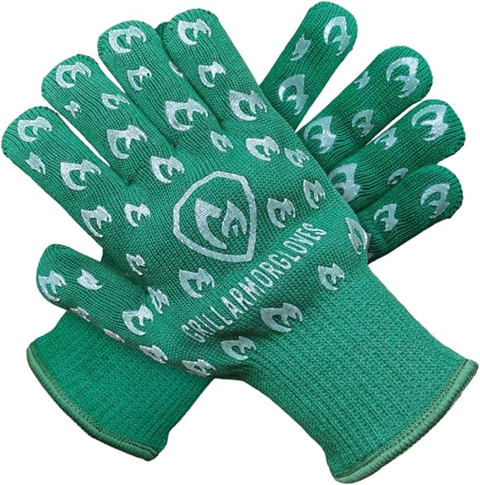 Grill Armor Oven Gloves – 932°F Heat, Fire & Cut Resistant Mitts by GrillArmorGloves