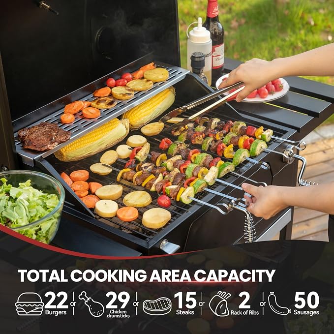 Royal Gourmet CD1824EN 24-Inch Movable Charcoal Grill - Image 6
