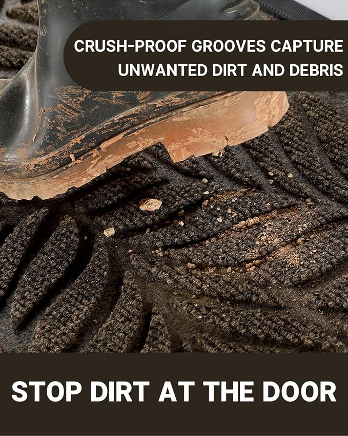 Yimobra Front Door Mat Outdoor Indoor, 29.5x17 All-Season Waterproof Door Mat - Image 3