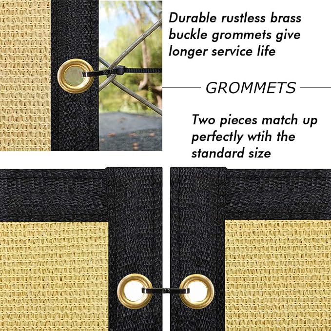 UPGRADE Privacy Fence Screen 8'x20' Sand Outdoor 90% Visibility Blockage 170 - Image 4