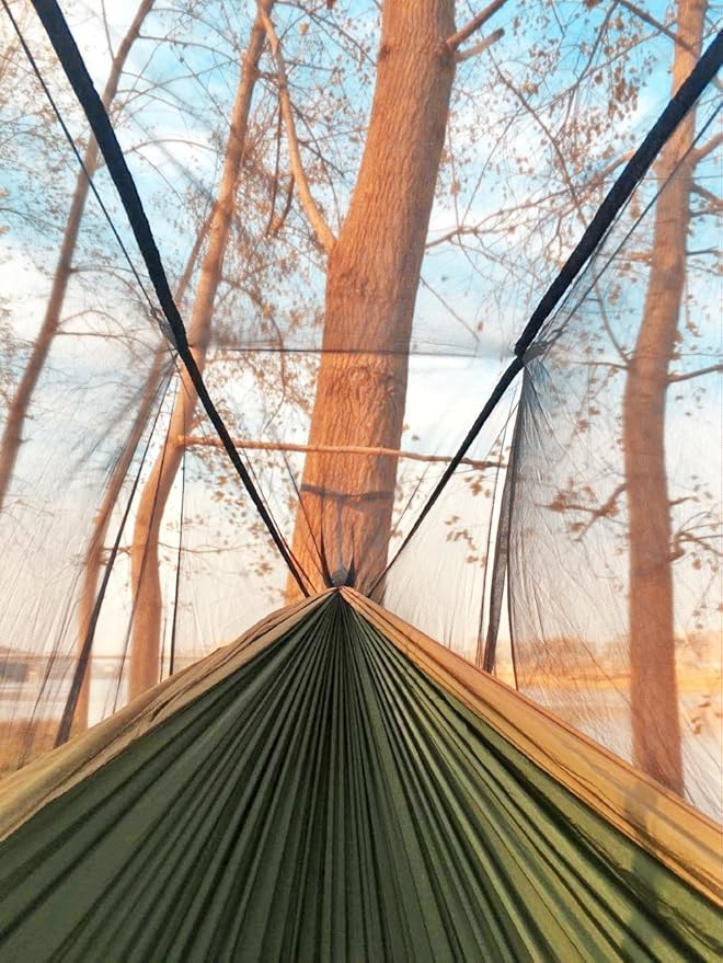 Hammock with Bug Net, 210T Nylon, Single or Double Size