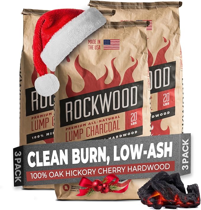 Rockwood Premium Hardwood Lump Charcoal – Oak, Hickory & Cherry Blend by Rockwood
