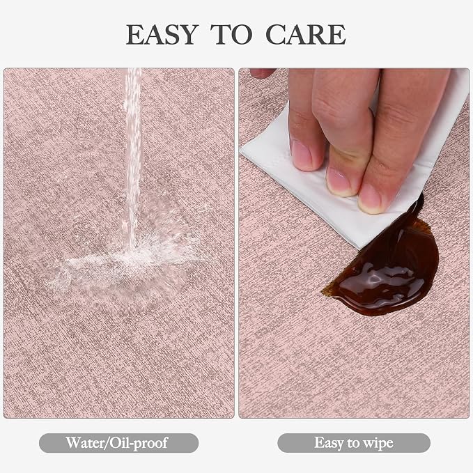 Faux Leather Heat Resistant Placemats Set of 8 – Waterproof Oilproof Wipeable - Image 3