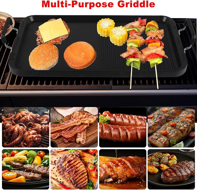Vayepro 2-in-1 Stove Top Griddle & Grill Pan, 20 Inch Non-Stick Double Burner - Image 5