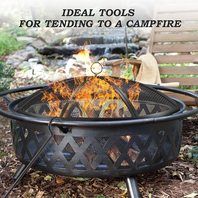 Fire Pit Spark Screen, 22 Inch Diameter Fire Pit Screen - Image 4