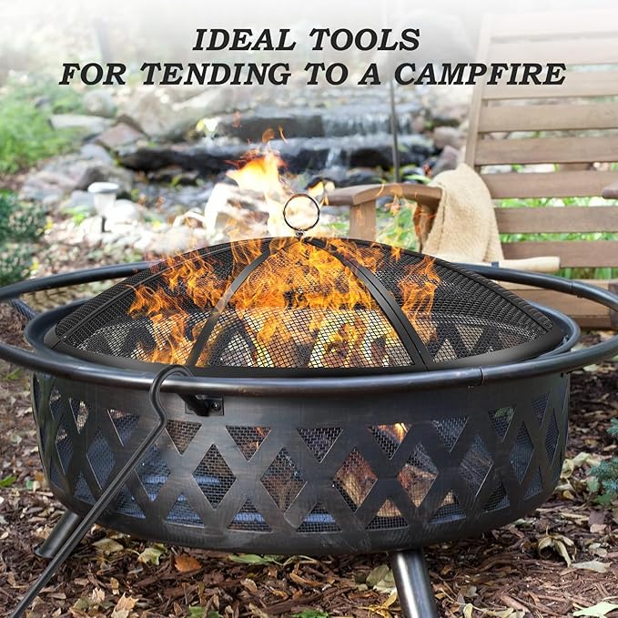 Fire Pit Spark Screen, 36 Inch Diameter Fire Pit Screen - Image 4