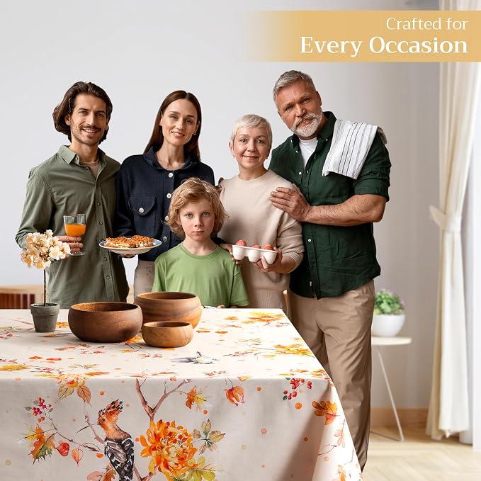 Maison d' Hermine Table Cloth Rectangle Table 100% Cotton 70 x 108 Inches Fall - Image 6