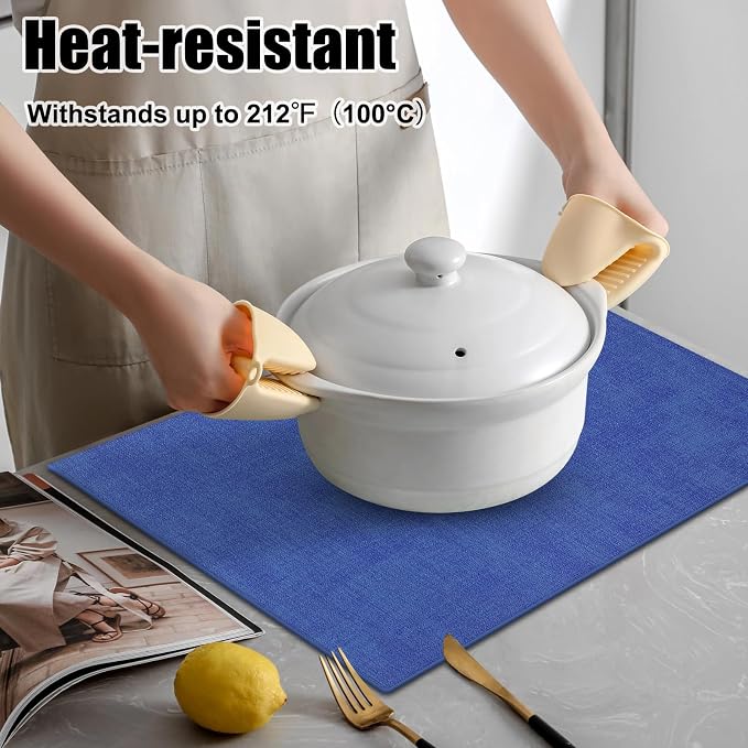 Homaxy Faux Leather Heat Resistant Placemats - Image 2