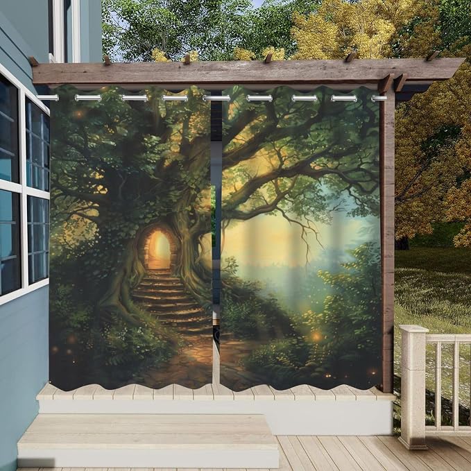 Fantasy Theme Waterproof Outdoor Curtains - Image 3
