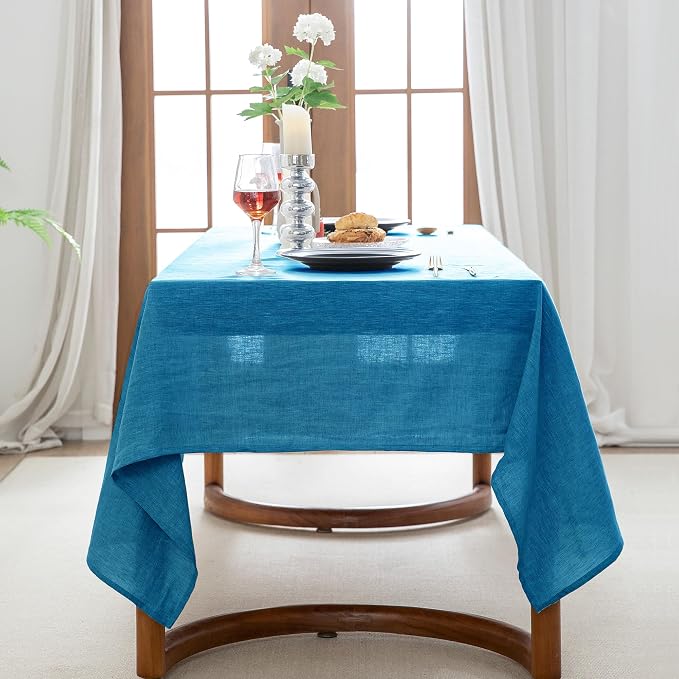 EVERLY 100% Pure Linen Rectangle Tablecloths 60x120Inches - Image 5