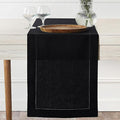 D'Moksha Homes Linen Black Table Runner 108 Inches Long by DMokshaHomes