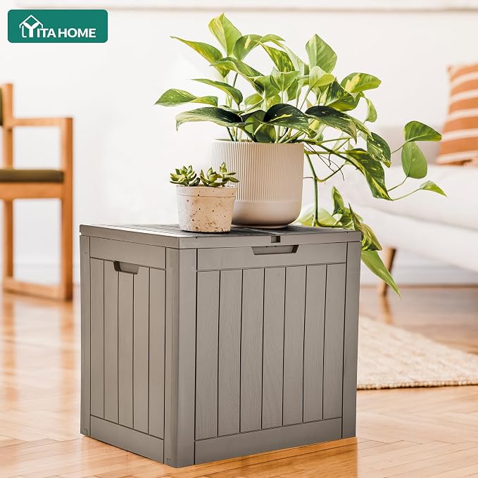 YITAHOME 31 Gallon Outdoor Storage Deck Box, Waterproof Resin Package Delivery - Image 8
