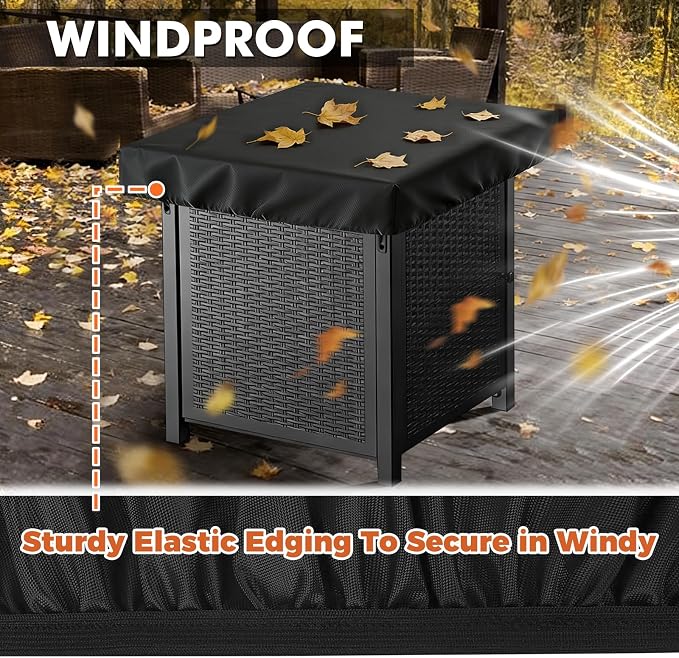 Outdoor Fire Pit Cover Square, Waterproof Fire Pit Cover - Image 5