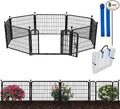 ADAVIN Garden Fencing 24 Inch High, Low Threshold Gate, 8 Panels Total 19.7 Ft by ADAVIN