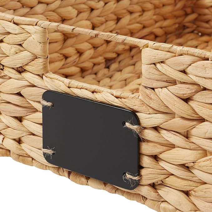 Casafield Set of 4 Water Hyacinth Pantry Baskets, 12-1/2" x 17" x 5", - Image 5