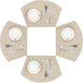 SHACOS Small Round Table Placemats Wedge Placemat Set of 4 Non Slip Heat by SHACOS