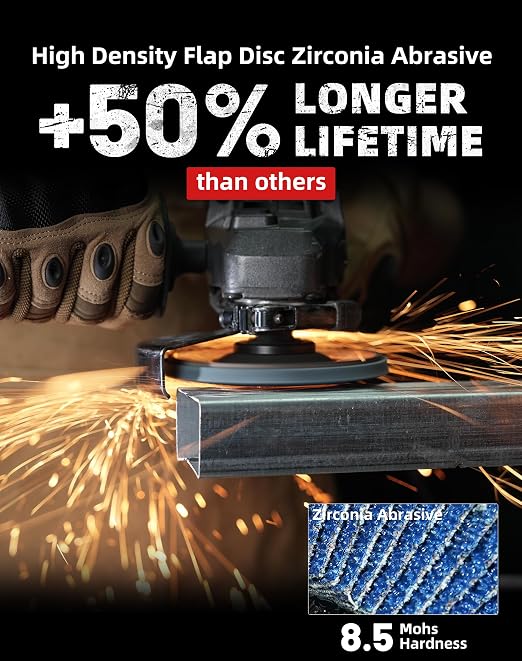 EZARC High Density Flap Discs 40 Grit, 4 1/2 x 7/8-Inch Flap Sanding Disc - Image 4