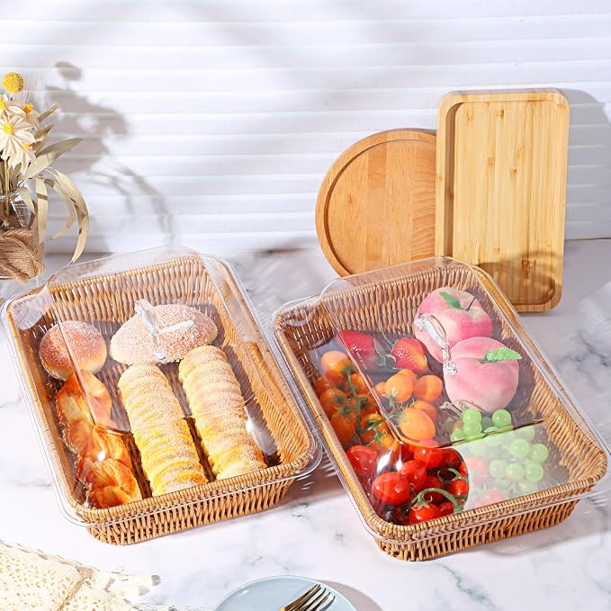 2 Set Wicker Bread Basket for Serving - Image 6
