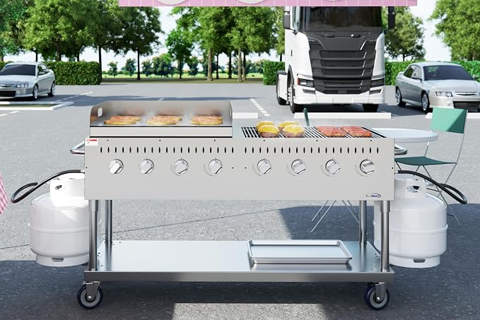 60 in. 8-Burner Commercial Outdoor Propane Gas Grill - Image 4