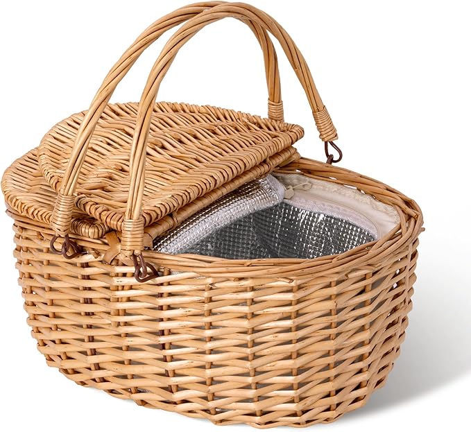 GRANNY SAYS Picnic Basket, Wicker Basket by GRANNYSAYS