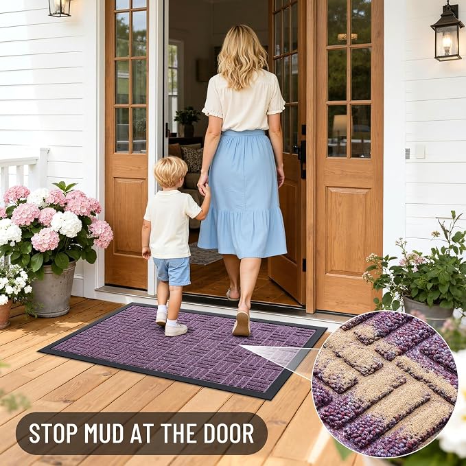 OLANLY Front Door Mat Outside Entrance 29.5x17, Heavy Duty Sturdy Natural - Image 7