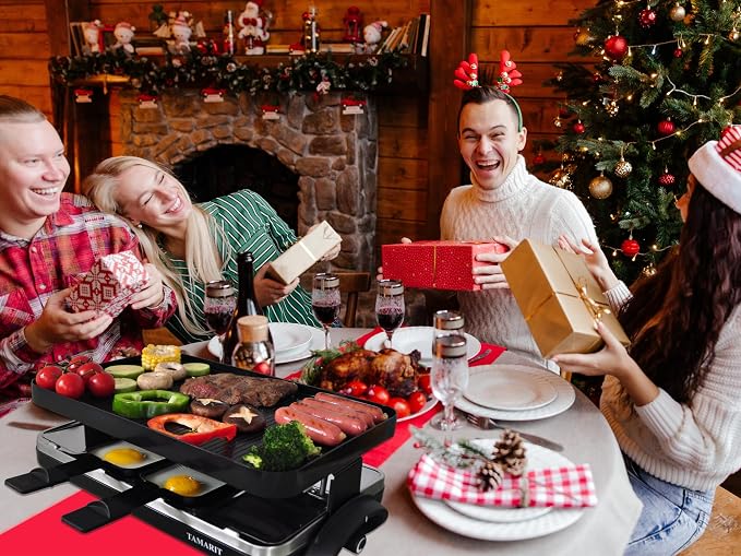 TAMARIT Classic 8 Person Raclette Grill 1500W Electric Tabletop Griddle - Image 5