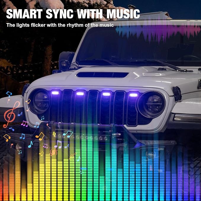 MAIKER RGB LED Grille Lights Compatible - Image 3