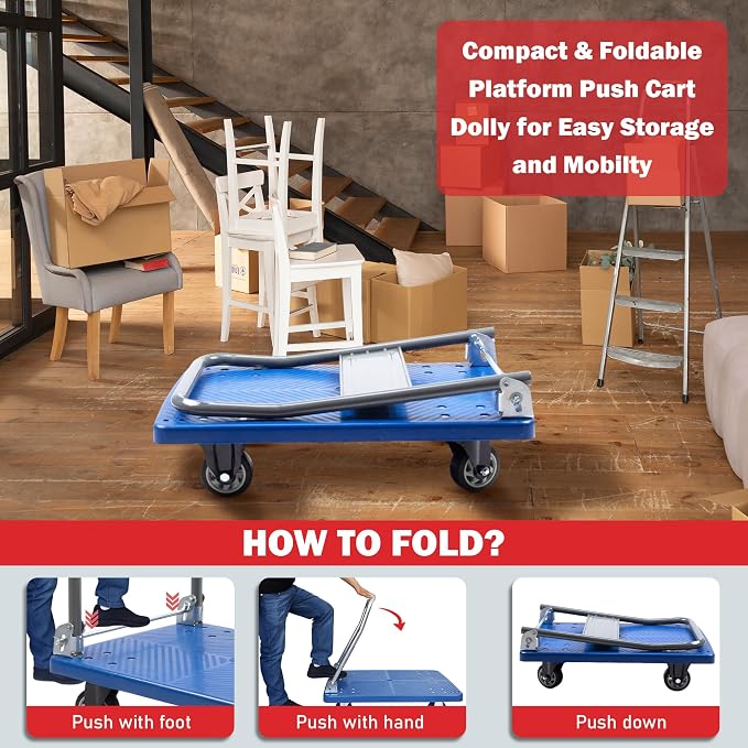 660 lbs Foldable Platform Truck Dolly - Image 5
