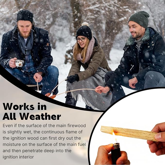 W&E Choice 10LB Fatwood Fire Starter Sticks, 130-180Pcs 100% Natural Dried Pine - Image 6