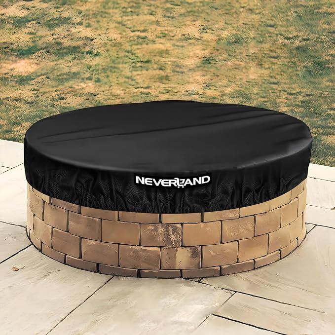 NEVERLAND Round Fire Pit Cover for In-Ground Fire Pits, 61-66 Inch Heavy Duty by Professionalcoversellers
