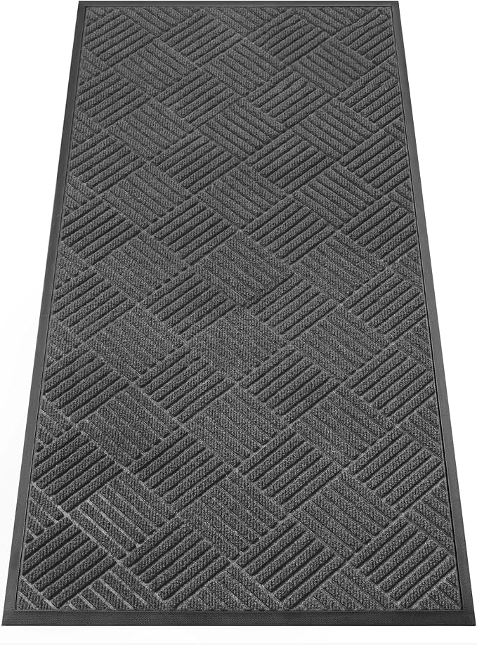 Indoor Outdoor Door Mat, 4’x 2' Doormat by HOMEK