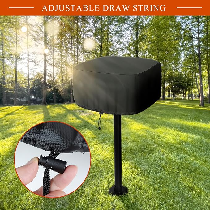Grill Cover for Park Style Grill, Rectangular Table Top BBQ Grill Cover - Image 4