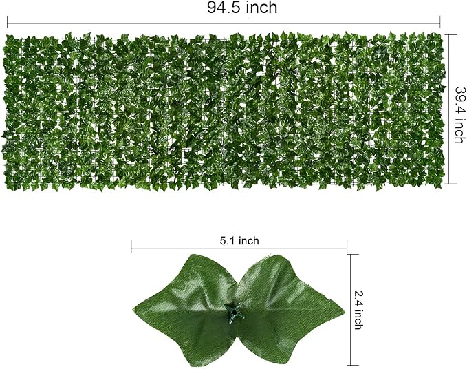 DearHouse 98.4x39.4in Artificial Ivy Privacy Fence Wall Screen, Artificial - Image 3