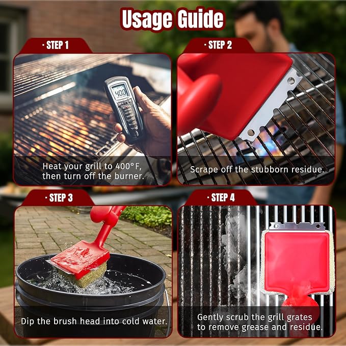 SHINESTAR Bristle-Free Griddle Cleaning Kit – BBQ Steam Grill Brush - Image 6