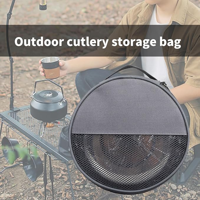 Round Plate Carriers Bag with Zippers and Handle - Image 4