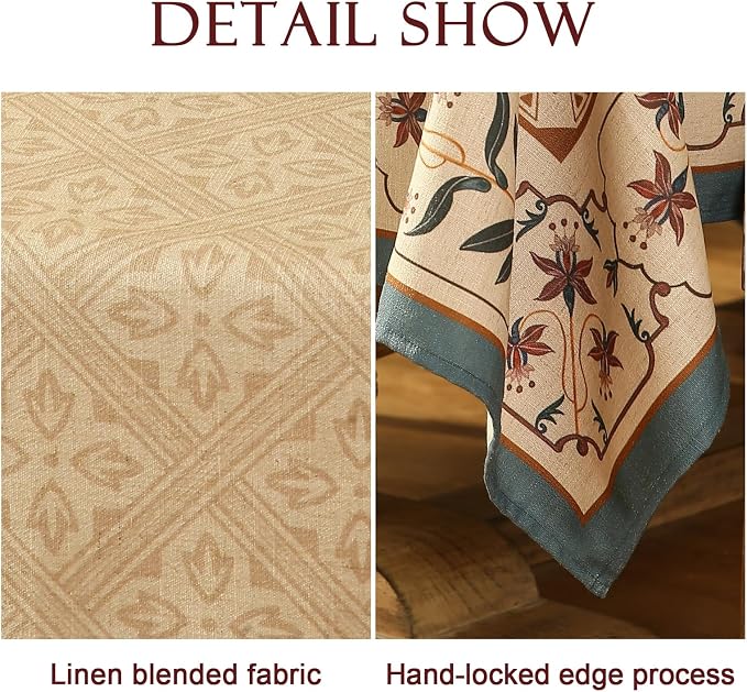 patdrea Designer Linen Extra Long Tablecloth - Image 5