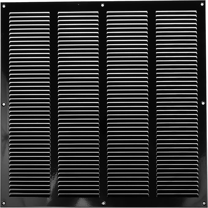 Repa Market Air Vent Cover 16x16 Inch Black Galvanized Steel Louvered Grill by RepaMarket